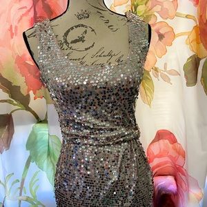 Sparkle sequence short dress pink shades